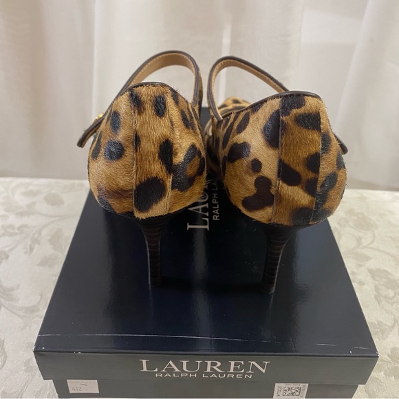 🆕 Ralph Lauren Gorgeous Hair Calf Leopard Print heels👠 - Picture 3 of 8